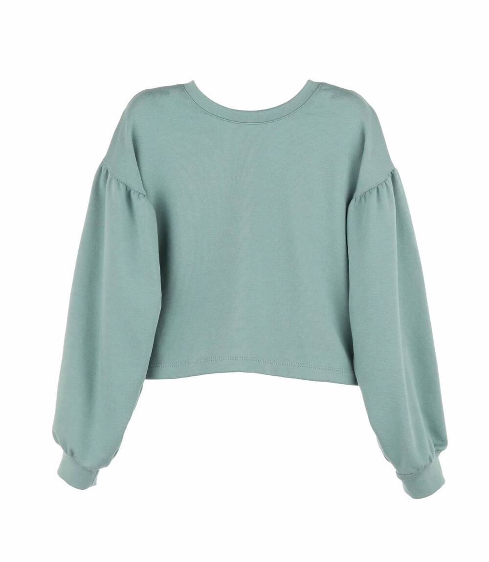 NEW GABBY girls everly crewneck sweatshirt in green